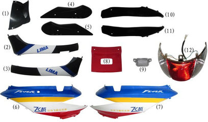 立馬電動(dòng)車燈具、塑件及配件全面解析